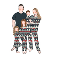 Panique achat personnalisé noël famille correspondant pyjamas ensemble doux pour la peau tissu protéine de lait fibre décontracté pour les enfants