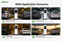 Borne de recharge AC pour VE 7kW, sur pied, Type 2, 32A, écran LCD, IP54, station de recharge commerciale monophasée pour véhicules électriques, pour parking