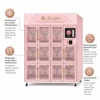 Distributeur automatique de fleurs Yunyin, 11 compartiments, refroidissement par compresseur, Wi-Fi/4G, pour boutiques de cadeaux