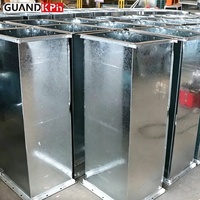 Conduite métallique rectangulaire galvanisée sur mesure, longueur et diamètre personnalisés, pour HRV résidentiel, directement de l'usine