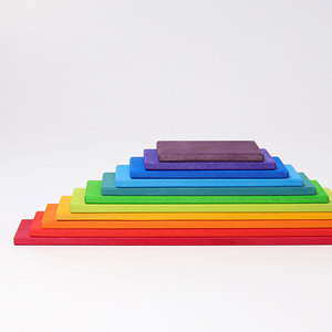 Wooden <strong>Rainbow</strong> Stepped Building Planks, Montessori Stacking Blocks for Kids, Open-Ended Creative Educational Toys - Product Image 4
