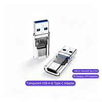 Adaptateur USB C Femelle vers USB Mâle Double Face 3.0 5 Gbps, Convertisseur USB A vers Type C avec Puce Intégrée pour Ordinateur Portable