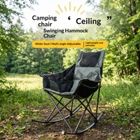 Chaise à bascule pliante d'extérieur, équipement de camping, tissu Oxford 600D, forme croissant, chaise longue portable pour la sieste, style de vie décontracté