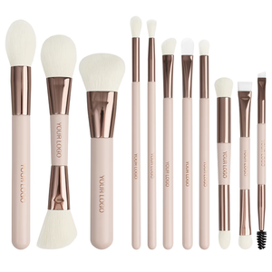 Nouvel arrivage de pinceaux de maquillage professionnels végan personnalisés <span class=keywords><strong>11</strong></span> pièces/5 pièces avec logo personnalisé ensemble de pinceaux poudre correcteur sourcils de luxe maquillage - Product Image 4