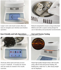 LIYI Halogen-Schnellinfrarot-Feuchtigkeit analysator Profession eller Feuchtigkeit detektor Bodenfeuchte inhalts analysator - Product Image 6
