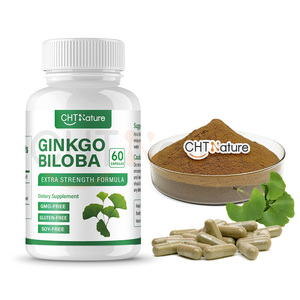 CHTNature OEM Extrait Naturel de <span class=keywords><strong>Gingko</strong></span> <span class=keywords><strong>Biloba</strong></span> Poudre 60 gélules/Bouteille <span class=keywords><strong>Gingko</strong></span> <span class=keywords><strong>Biloba</strong></span> Capsules - Product Image 2