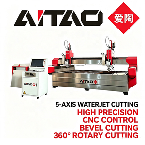 Aitao 5 Axis CNC Waterjet Cutting <b>Machine</b> Stone Metal Versatile Cutter for Marble Kitchen Countertops and Steel Industrial Parts - Product Image 1