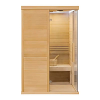 Cabina de Sauna de Vapor Portátil con Panel de Control Computarizado, Moderna, para Uso Doméstico, con Infrarrojos Lejanos, de Madera de Hemlock Sólida, en Oferta