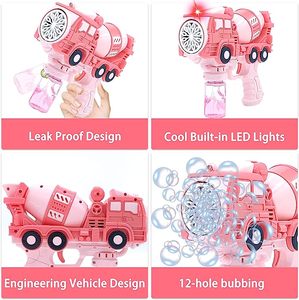 Prix de gros pour enfants en plein air bubble-gum enfants jouet éducatif intéressant automatique poreux ingénierie voiture machine à bulles - Product Image 2