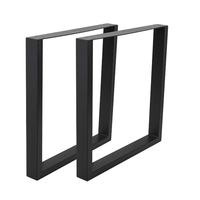 Bricolage moderne pieds de table carrés en métal style campagnard pour salle à manger bureau cuisine hôtel atelier extérieur meubles de bureau d'ordinateur