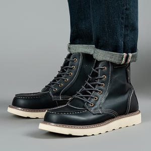 Botas de Invierno Unisex de Cuero Genuino, Impermeables, con Forro Térmico, Botines con Entresuela de Felpa, Suela de Goma Gruesa y Cómoda - Product Image 2