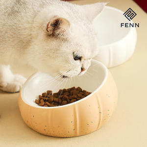 Produits pour animaux de compagnie en céramique Articles les plus vendus pour chiens Contenant de nourriture pour chiens Bol et mangeoires pour chats en forme de citrouille pour animaux Articles pour <span class=keywords><strong>animalerie</strong></span> - Product Image 1