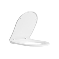 Couvre-siège de toilette en PP en forme de U à fermeture douce, modèle 069, prix usine personnalisé, pour appartements de services et hôtels à séjour prolongé