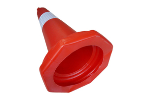 सड़क शंकु पीई 680mm छोटे रेत नीचे अंगूठी शंकु सुरक्षा चेतावनी चिंतनशील आपातकालीन शंकु - Product Image 2