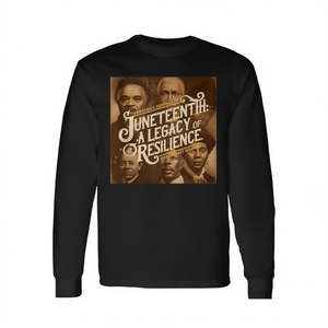 Juneteenth A Legacy Of Resilience Camiseta de manga larga negra unisex talla adulta - Product Image 2
