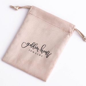 Wholesale Jewelry Velvet <b>Pouch</b> With <b>Drawstring</b> Soft Velvet Jewelry Collection Packaging Bag With Custom Logo Printing - Product Image 2