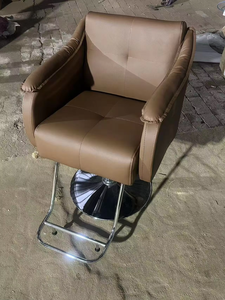 Sillón de Barbería Moderno, Vintage y Contemporáneo de Cuero PU, Giratorio 360 Grados/Reclinable/Altura Ajustable, Bomba Hidráulica de Alta Resistencia - Product Image 5