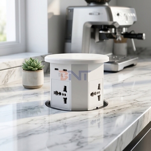 Isola da Cucina Versatile ed Elegante in Lega di Alluminio con Presa di Corrente a Scomparsa, 4 Prese AC, 2 USB-A, 2 Porte USB-C e Ricarica Wireless - Product Image 2