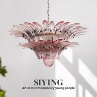 Décoration de plafond sur mesure lustre en verre de Murano français pour salon de luxe salle à manger escaliers chambres haut de gamme haut de gamme plafonnier