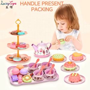 Simulato pomeriggio Set da tè in miniatura torta di cibo da Dessert portatile scatola regalo in anticipo educativo Playhouse serie giocattolo per i bambini - Product Image 5