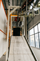 Ligne de peinture en poudre entièrement automatique avec cabine et four de cuisson en acier résistant à la corrosion pour usine de profilés