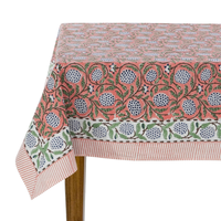 Nappe personnalisable en polyester imprimée par sublimation à motif cachemire rouge, lavable, multicolore, pour la maison, l'hôtel et les fêtes, vente en gros