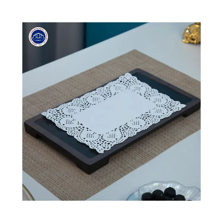 Yeni tasarım toptan özel restoran kağıt Placemats tedarikçiler kağıt Doilies