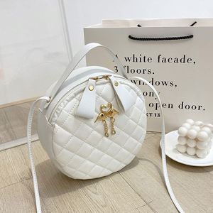 Ladies Exquisite Handbag Grid Pattern Small Fashionable PU Waterproof Zipper Closure Portable Shoulder <b>Bag</b> for Girls All Seasons - Product Image 1