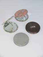 Miroir de maquillage en PU personnalisé avec logo Winway, différentes formes, étiquette privée, cœur, rond, mini miroir compact de poche, cadeau de voyage, promotion