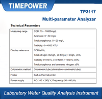 Analyseur de qualité de l'eau multi-paramètres tout-en-un pour COD, azote ammoniacal, phosphore total, azote total, turbidité