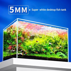 Filtre pour aquarium écologique en <span class=keywords><strong>verre</strong></span> de 120 L avec éclairage LED pour aquarium, forme rectangulaire, utilisation sur le bureau - Product Image 3