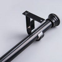 Support de rideau simple à tige romaine de 28mm Support d'accessoires de rideau à double montage