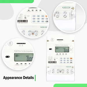 Clavier numérique intelligent <span class=keywords><strong>monophasé</strong></span> à deux fils infrarouge RF <span class=keywords><strong>compteur</strong></span> de jeton <span class=keywords><strong>d</strong></span>'électricité prépayé <span class=keywords><strong>compteur</strong></span> <span class=keywords><strong>d</strong></span>'<span class=keywords><strong>énergie</strong></span> gris RS 485/RF/PLC numérique - Product Image 2