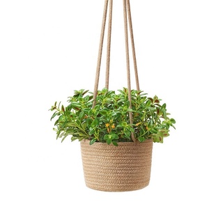 Paniers suspendus durables pour plantes d'intérieur, pots à fleurs suspendus pour jardin <span class=keywords><strong>avec</strong></span> poignée en <span class=keywords><strong>corde</strong></span> - Product Image 6