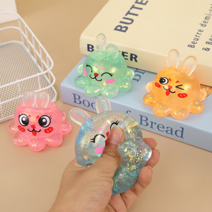 Cute Bunny Maltose Squishy Stress Balls Toys Stress Relief Toy Kids Adult Fidget Toys Colorful Rabbit for <b>Easter</b> <b>Basket</b> Stuffers - Product Image 1