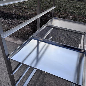 Benutzer definierte Größe montiert 36 Tabletts 6 Tier Edelstahl Bäckerei Gefrier schrank Rack Wagen mit Brems rädern - Product Image 2