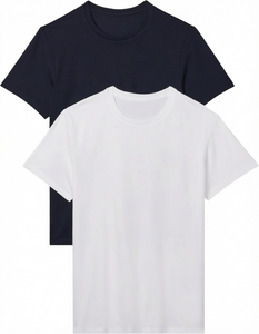 Men's Regular <b>Fit</b> Cotton T-<b>Shirt</b> O-Neck Short Sleeve Solid Color Casual Jersey Knitted Tee <b>White</b> - Product Image 1