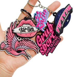 Porte-clés pendentif mascotte d'entreprise en PVC souple 3D, fabrication directe usine sur commande - Product Image 2