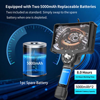 Cámara de Inspección HD Flexible de 360 Grados, 3.9mm, Pantalla IPS de 7 Pulgadas, IP67 Impermeable, Endoscopio de Diagnóstico Automotriz