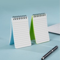 Envío Rápido, Cuaderno Espiral Multicolor Impermeable con Bolsillo, Opción de Regalo, Cubierta de Papel, Páginas de Papel de Pulpa de Paja