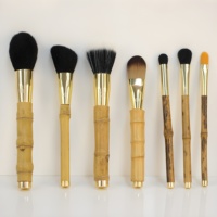 Ensemble de pinceaux de maquillage en bambou sans plastique, éco-responsable, pour marques de beauté durables, vente directe d'usine