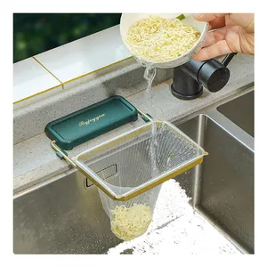 New Fashion Metal Green Dishcloth Holder Strainer Garbage Mesh Sink Filter Net For kitchen