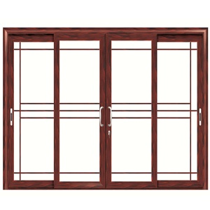 Puerta Corredera de Aluminio Color Madera <span class=keywords><strong>para</strong></span> Sala de Estar / Puerta de Balcón - Product Image 1