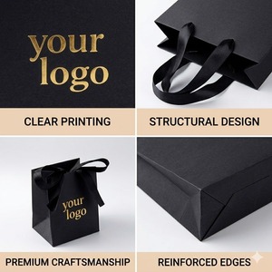 Sac en papier écologique de luxe <span class=keywords><strong>Jade</strong></span> Hill, logo personnalisé imprimé, sac en tissu kraft pour vêtements, emballage de parfum, sac cadeau, sac de shopping avec ruban - Product Image 2