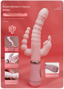 Juguete Sexual Anal de Punto G para Mujeres, Vibrador con <span class=keywords><strong>Doble</strong></span> Lengua, Estimulador de Clítoris, <span class=keywords><strong>Doble</strong></span> Varilla para Adultos - Product Image 4