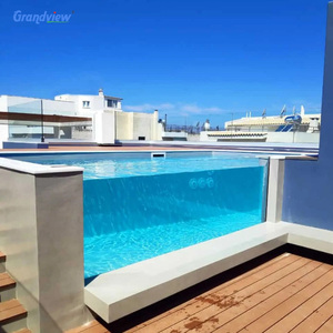 Panneau de piscine en verre acrylique coulé PMMA de 60 mm, 70 mm, 80 mm d'épaisseur pour piscine à débordement, gravure et découpe - Product Image 4