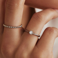 Vente en gros d'anneaux en argent 925 pour femmes, taille 5 6 7, anneaux en argent 925 pour femmes
