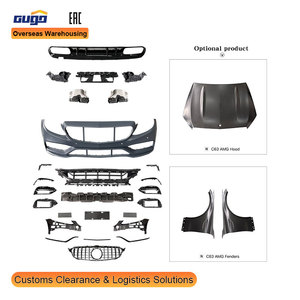 Gugo Phụ Tùng Ô Tô Cho 2015-2021 <span class=keywords><strong>MERCEDES</strong></span>-BENZ <span class=keywords><strong>C</strong></span>-<span class=keywords><strong>Class</strong></span> W205 Thể Thao Nâng <span class=keywords><strong>C</strong></span>ấp Bodykit Phía Trướ<span class=keywords><strong>c</strong></span> <span class=keywords><strong>Bumper</strong></span> Phụ Kiện Xe Hơi Để C63 AMG Mô Hình - Product Image 1