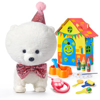 Chien électronique réaliste en plastique pour enfants, pour l'interaction parent-enfant, 31 cm-50 cm, âges 0-24 mois