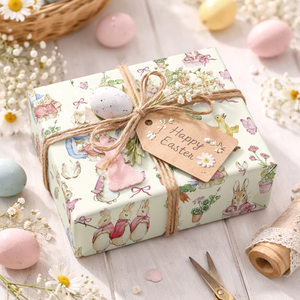 Pink <b>Easter</b> gift <b>wrapping</b> <b>paper</b> Children's gift <b>wrapping</b> <b>paper</b> Cute rabbit double sided printed gift <b>wrapping</b> <b>paper</b> Customizable - Product Image 1